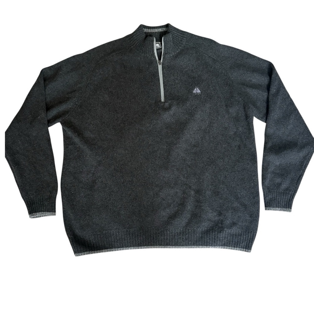 Vintage Y2K Nike ACG Quarter Zip Charcoal Sweater